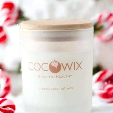 Organic Coconut Wax Candle, Wooden Wick