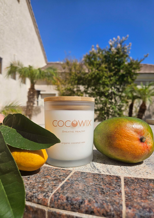 Organic Coconut Wax Candle, Wooden Wick