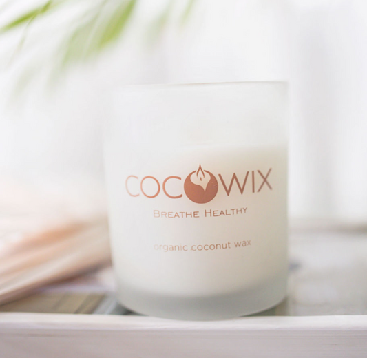 Organic Coconut Wax Candle, Wooden Wick