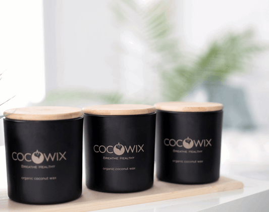 Organic Coconut Wax Candle, Wooden Wick