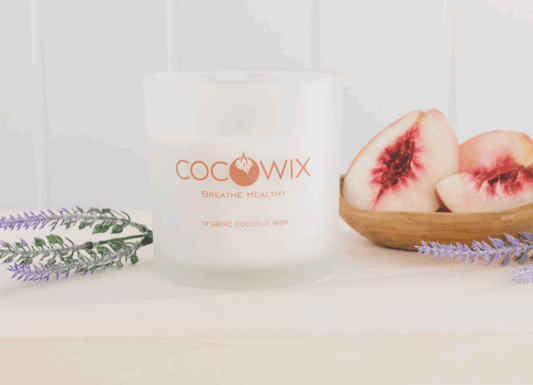Organic Coconut Wax Candle, Wooden Wick