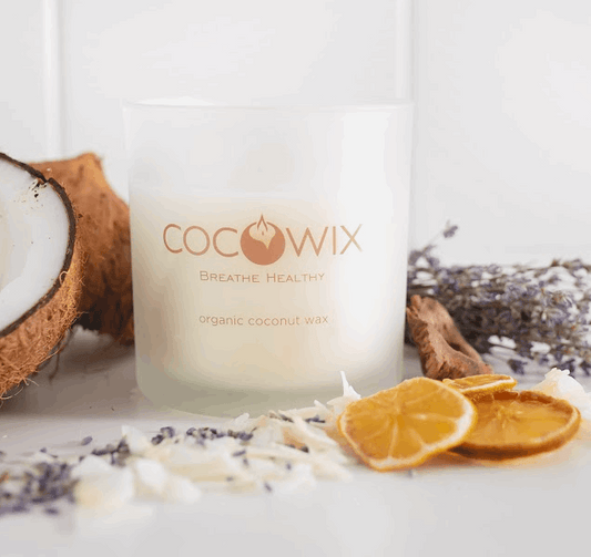 Organic Coconut Wax Candle, Wooden Wick