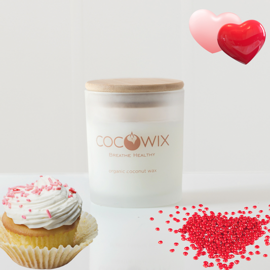 Organic Coconut Wax Candle, Wooden Wick