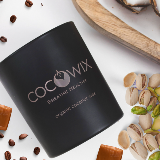 Organic Coconut Wax Candle, Wooden Wick