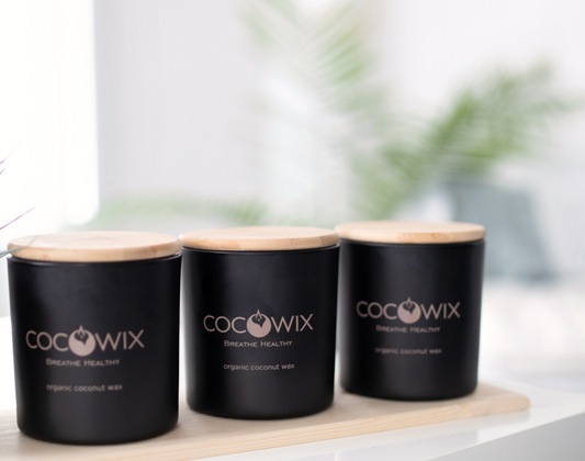 Organic Coconut Wax Candle, Wooden Wick