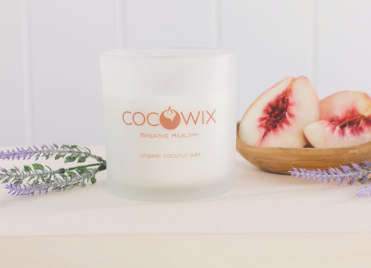Organic Coconut Wax Candle, Wooden Wick